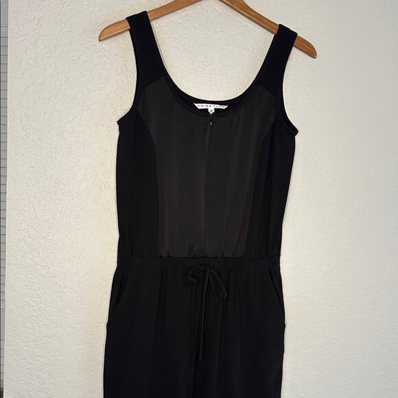Trina Turk Black Jumpsuit Zipper Front Sporty Classic Tank Preppy Minimalist - Picture 3 of 7